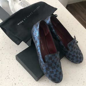 MARC JACOBS Loafer Size 7.5 Black/Blue